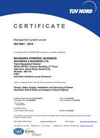 ISO Certificate for Quality